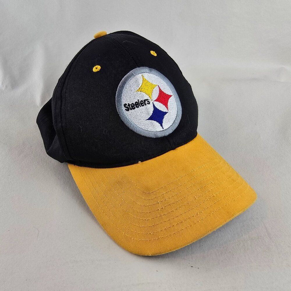 Pittsburgh Steelers Hat Mens Black Yellow Snapback Adjustable Vintage Twins